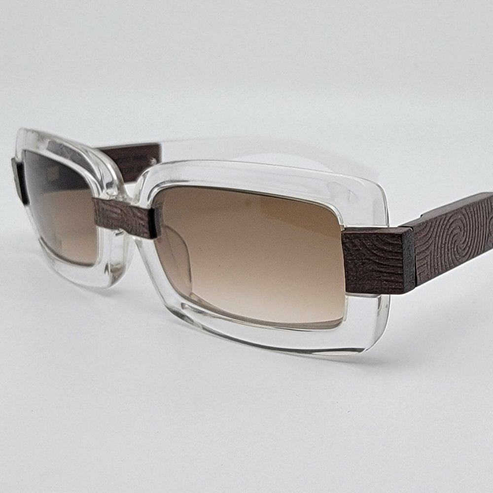 Gold & Wood Paris Zephyr 11 Crystal Tangani Frame Brown Gradient Lens Sunglasses